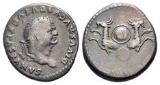 Ancient Coins - Divus Vespasian (died AD 79). AR Denarius. Rome mint. Struck under Titus, AD 80-81.