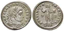 Ancient Coins - Constantine I (307/310-337). Æ Follis. Treveri, AD 317. R/ SOL Ex trésor de Chitry, exemplaire n 1260