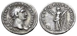 Ancient Coins - Trajan (AD 98-117). AR Denarius R/ VICTORY