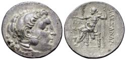 Ancient Coins - Aeolis, Temnos, c. 188-170 BC. AR Tetradrachm. In the name and types of Alexander III of Macedon. R/ Zeus Aetophoros seated