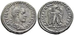 Ancient Coins - Philip II (247-249). Seleucis and Pieria, Antioch. AR Tetradrachm. AD 248-9. R/ EAGLE