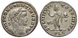 Ancient Coins - Constantine I (AD 307/310-337). Æ Nummus - Follis. Lugdunum, 315-6.  R/ SOL Ex trésor de Chitry, exemplaire n 1965
