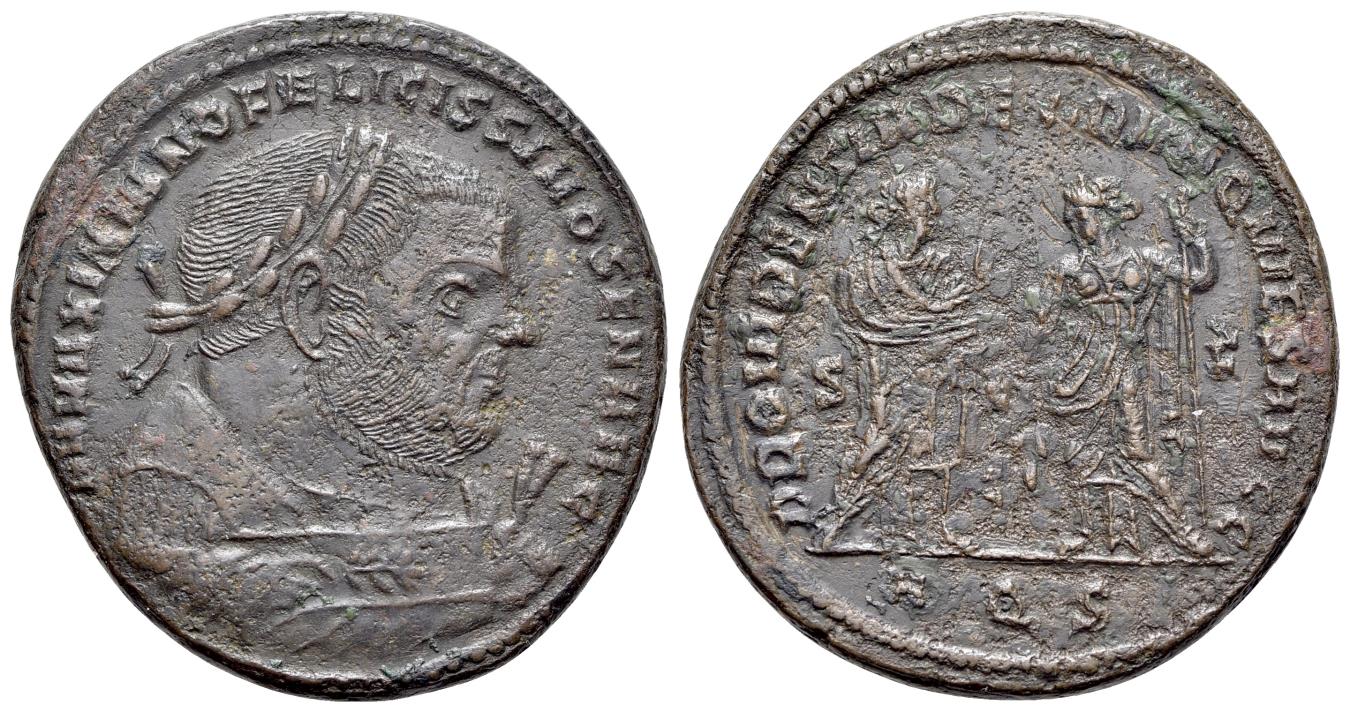 Maximianus (Senior Augustus, 305-307). Æ Follis. Aquileia, c. 305-6. RARE