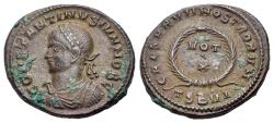 Ancient Coins - Constantinus II (316-337) Æ Nummus - Follis Thessalonica. R/ CAESARVM NOSTRORVM / VOT/ •/ X.