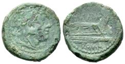 Ancient Coins - ROMAN REPUBLICAN L. Saufeius (circa 152 BC) Æ Quadrans SCARCE