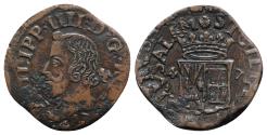 World Coins - Italy, Napoli. Filippo IV of Spain (1621-1665). Æ Grano 1647  NICE and RARE