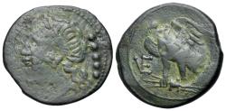 Ancient Coins - ITALY Apulia, Venusia (circa 210-200 BC). Æ Quincux. R/ EAGLE