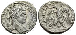Ancient Coins - Elagabalus (AD 218-222). Seleucis and Pieria, Antioch. AR Tetradrachm R/ EAGLE