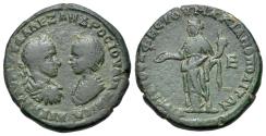 Ancient Coins - Moesia Inferior, Marcianopolis. Severus Alexander, with Julia Mamaea (222-235). Æ Pentassarion. bust of Severus Alexander and draped bust of Julia Mamaea. R/Homonoia standing l.