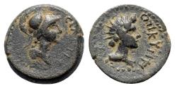 Ancient Coins - Cilicia, Seleukeia. 2nd-1st century BC. Æ - Athena / Helios