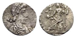 Ancient Coins - Honorius ? (393-423). AR Siliqua - R/ Roma seated