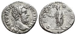 Ancient Coins - Didius Julianus AR Denarius. Rome, AD 193. R/ RECTOR ORBIS, emperor standing
