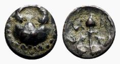 Ancient Coins - Asia Minor, Uncertain mint, c. 4th-3rd century BC. Æ - Lyre / Thyrsos