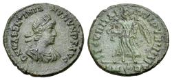 Ancient Coins - Valentinian II (AD 375-392). Æ 18mm. Rome, 375-78. R/ VICTORY