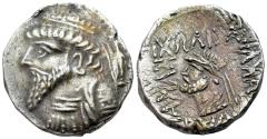 Ancient Coins - Kings of Elymais, Kamnaskires V (c. 54/3-33/2 BC). AR Tetradrachm. Seleukeia on the Hedyphon.