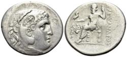 Ancient Coins - Pamphylia, Aspendos, c. 212/11-184/3 BC. AR Tetradrachm. In the name and types of Alexander III of Macedon, year 23 (190/89 BC)