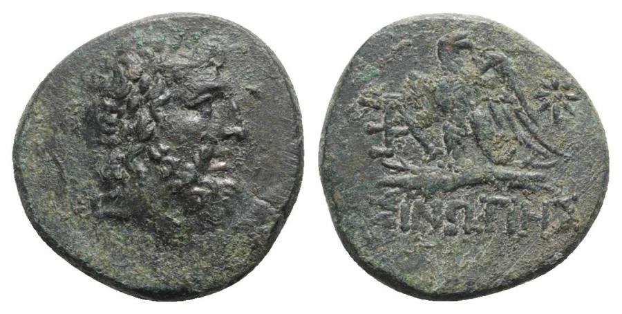 Paphlagonia Sinope C 85 65 Ae Zeus Eagle Greek Coins
