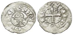 Ancient Coins - Crusaders, Antioch. Bohemund III (1163-1201). AR Denier