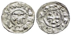 World Coins - France, Dukes of Normandy, Richard I the Fearless (943-996) AR Denier. Rouen mint.
