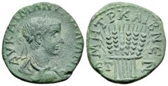 Ancient Coins - Gordian III (AD 238-244). Cappadocia, Caesarea-Eusebia. Æ 22mm, year 7 (243/4). R/ Six grain ears tied together