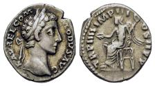 Ancient Coins - Commodus (177-192). AR Denarius. Rome. R/ VICTORY