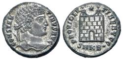 Ancient Coins - Constantine I (AD 307/10-337). Æ Nummus. Cyzicus. Laureate head r. R/ PROVIDENTIAE AVGG, SMKB in exergue.
