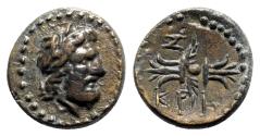 Ancient Coins - Pisidia, Kremna, c. 1st century AD. Æ - year 7 - Zeus / Thunderbolt
