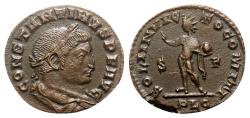 Ancient Coins - Constantine I (307/310-337). Æ Follis - Lugdunum - R/ Sol