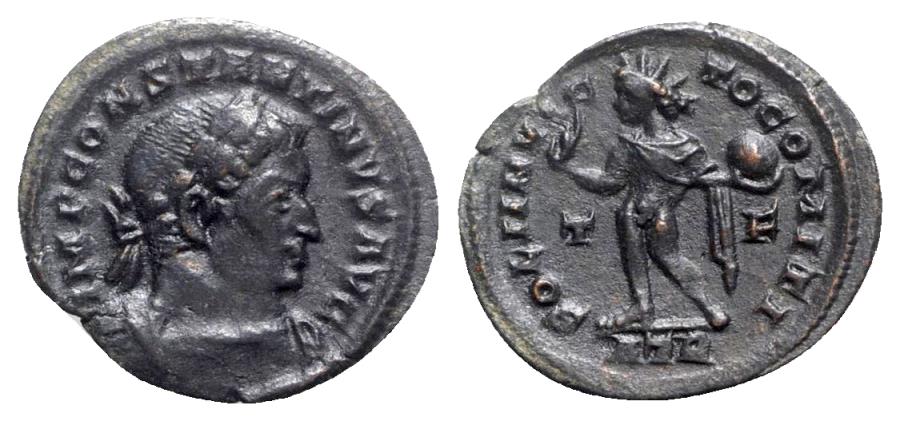 Ancient Coins - Constantine I (307/310-337). Æ Follis - Treveri - R/ Sol