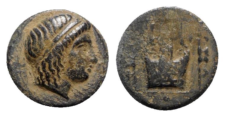 Ionia Kolophon C 3 350 Ae Apollo Kithara Greek Coins