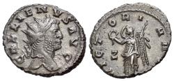 Ancient Coins - Gallienus (AD 253-268). Æ Antoninianus. Siscia.  R/ VICTORIA AET, Victory