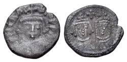 Ancient Coins - Heraclius, with Martina and Heraclius Constantine (610-641). 1/4 Siliqua. Carthage. Sear 871.
