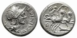 Ancient Coins - M. Cipius M.f., Rome, 115-114 BC. AR Denarius