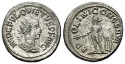 Ancient Coins - Quietus (Usurper, AD 260-261). BI Antoninianus. Samosata. R/ APOLLO EXTREMELY RARE