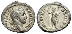 Ancient Coins - Severus Alexander (AD 222-235). AR Denarius. Rome, AD 230. R/ SOL