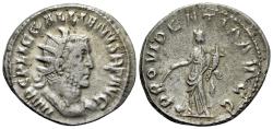 Ancient Coins - Gallienus (253-268). AR Antoninianus. Rome, 255-6. R/ PROVIDENTIA