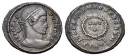Ancient Coins - Crispus (Caesar, AD 317-326). Æ Follis - Nummus R/ VOT X