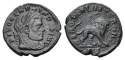 Ancient Coins - Divus Claudius II (died AD 270). Æ Half Follis. Rome, 317-8. R/ LION