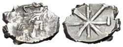 Ancient Coins - Constantine IV Pogonatus (AD 668-685). AR Half Siliqua. Italian mint. R/ Large TX monogram VERY RARE