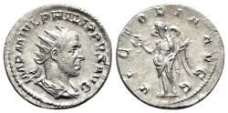 Ancient Coins - Philip I (244-249). AR Antoninianus - R/ Victory