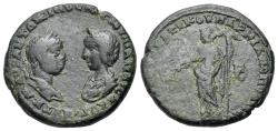 Ancient Coins - Moesia Inferior. Marcianopolis. Elagabalus, with Julia Maesa (218-222). Æ Pentassarion. Laureate head. R/Demeter standing l.