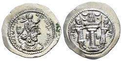 Ancient Coins - Sasanian Kings, Yazdgird (Yazdgard) I (399-420). AR Drachm EXTREMELY FINE