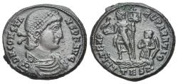Ancient Coins - Constans (AD 337-350). Æ Centenionalis, contemporary imitation. Thessalonica mint, 2nd officina. Struck AD 348-350.