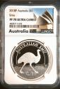 World Coins - 2018P Australia Emu $1 .999 Pure Silver 1 Oz. PF 70 Ultra Cameo NGC Certified