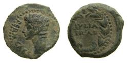 Ancient Coins - SPAIN, Julia Traducta, Augustus, 27 B.C. - A.D. 14. Æ As (25 mm, 8.31 g., 4h) VF+ Patina