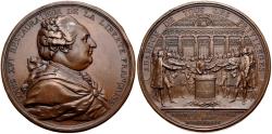 Ancient Coins - FRANCE, Royal. Louis XVI. 1774–1793. Æ Medal (63mm, 122.65 g, 12h). Commemorating the Abolition of Feudalism. By Du Vivier & Gatteaux. Dated 1789 in Roman numerals aEF