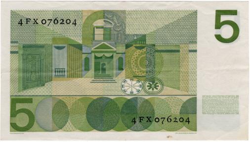 World Coins - Netherlands 1966 5 Gulden P90a EF