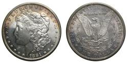 Ancient Coins - United States Moragan Silver Dollar 1881-S Light Toning Choice BU San Francisco Mint