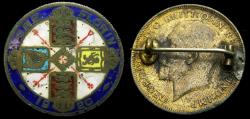 Ancient Coins - 1920 British One Florin Enameled Pin King George V Good/VF 6283