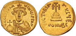 Ancient Coins - Constans II. 641-668. AV Solidus (20mm, 4.27 g, 6h). Constantinople mint, 5th officina. Struck 641-646/7 EF Ex Freeman & Sear